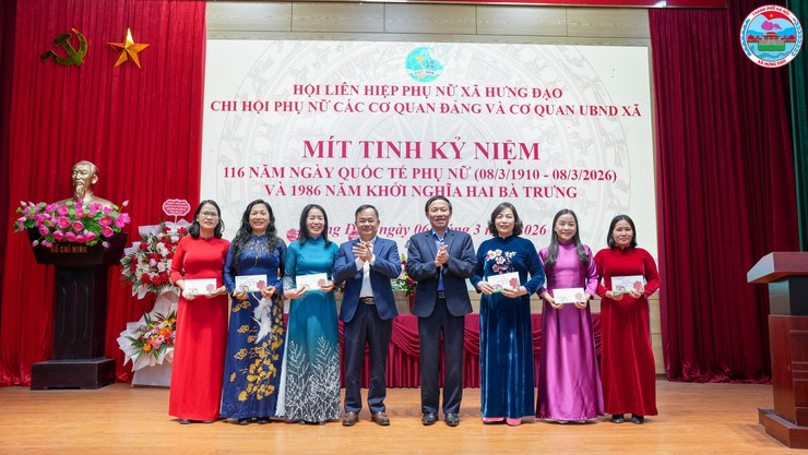CHI HỘI PHỤ NỮ CÁC CƠ QUAN ĐẢNG PHỐI HỢP CHI HỘI PHỤ NỮ CƠ QUAN UBND XÃ HƯNG ĐẠO TỔ CHỨC MÍT TINH KỶ NIỆM NGÀY QUỐC TẾ PHỤ NỮ 8/3- Ảnh 3.