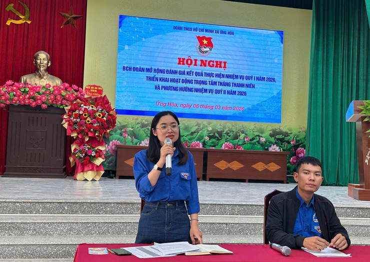 ĐOÀN XÃ ỨNG HÒA TRIỂN KHAI NHIỆM VỤ TRỌNG TÂM THÁNG THANH NIÊN VÀ QUÝ II NĂM 2026- Ảnh 1.