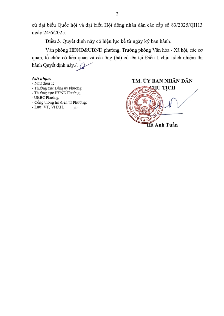 Phường Văn Miếu - Quốc Tử Giám Kiện Toàn 06 Ban Bầu Cử Đại Biểu HĐND Phường Nhiệm Kỳ 2026 - 2031- Ảnh 2.