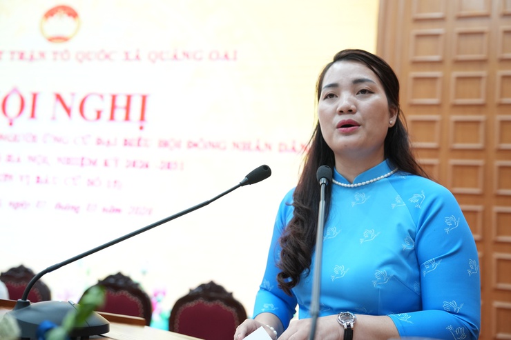 Hội nghị tiếp xúc cử tri vận động bầu cử tại đơn vị số 15, HĐND TP Hà Nội- Ảnh 11.