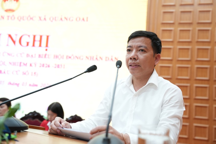 Hội nghị tiếp xúc cử tri vận động bầu cử tại đơn vị số 15, HĐND TP Hà Nội- Ảnh 12.