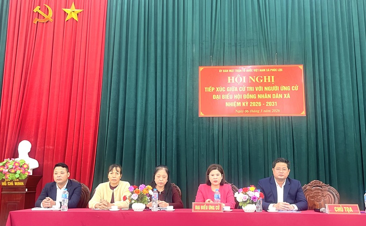 Ứng cử viên đại biểu HĐND xã Phúc Lộc đơn vị bầu cử số 4 tiếp xúc cử tri vận động bầu cử- Ảnh 1.