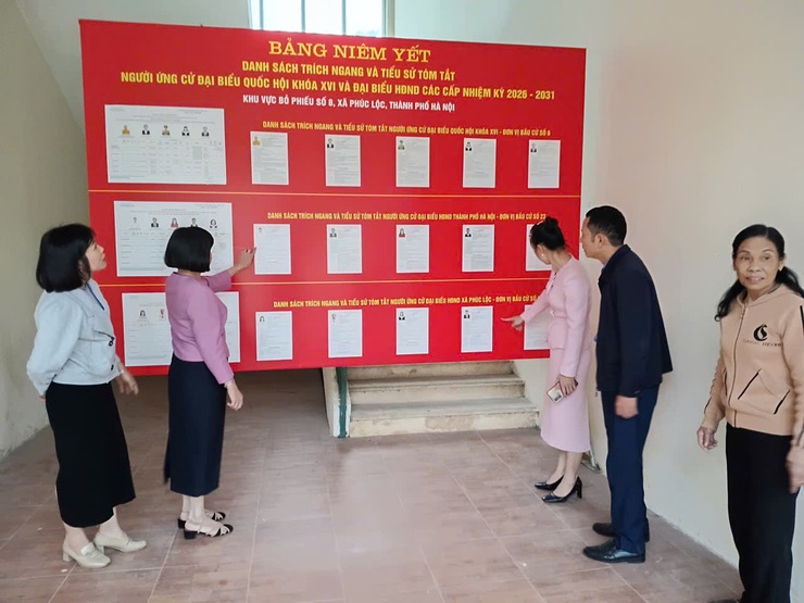 Lãnh đạo xã Phúc Lộc kiểm tra công tác chuẩn bị bầu cử nhiệm kỳ 2026–2031- Ảnh 1.