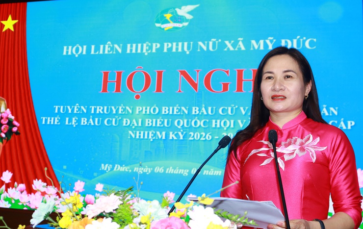 MÍT TINH KỶ NIỆM 116 NĂM NGÀY QUỐC TẾ PHỤ NỮ 8/3 VÀ KỶ NIỆM 1986 NĂM KHỞI NGHĨA HAI BÀ TRƯNG, PHỤ NỮ XÃ MỸ ĐỨC PHÁT HUY TRUYỀN THỐNG, VỮNG TIN BƯỚC VÀO KỶ NGUYÊN MỚI- Ảnh 14.