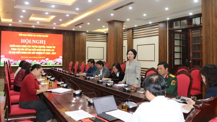 Hội nghị triển khai công tác tuyên truyền, trang trí phục vụ bầu cử- Ảnh 2.