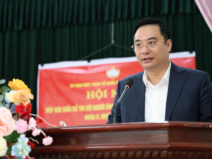 Hội nghị tiếp xúc cử tri với những người ứng cử đại biểu HĐND xã Tam Hưng tại thôn Quan Nhân- Ảnh 2.