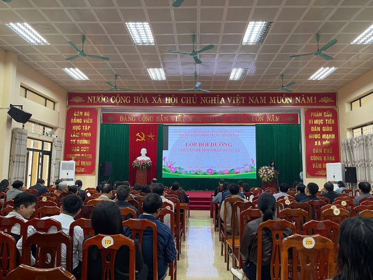 Bồi dưỡng chuyên đề "Hội nhập quốc tế" các xã Tam Hưng, Dân Hòa- Ảnh 1.