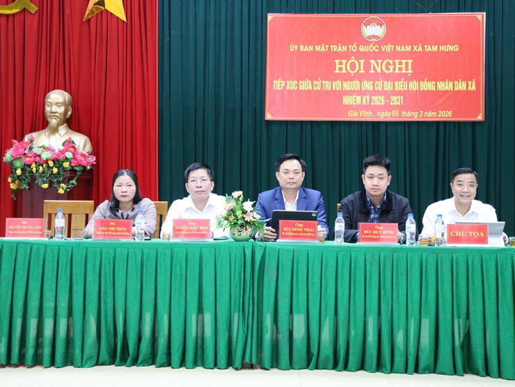 Cử tri thôn Gia Vĩnh tiếp xúc ứng cử viên đại biểu HĐND xã Tam Hưng nhiệm kỳ 2026–2031- Ảnh 1.