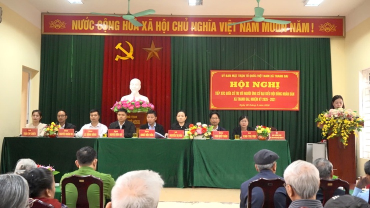 08 ứng cử viên đại biểu HĐND xã đơn vị bầu cử số 01 tiếp xúc cử tri thôn Đồng Tâm, Dũng Tiến- Ảnh 1.