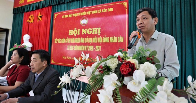 ỨNG CỬ VIÊN ĐẠI BIỂU HĐND XÃ SÓC SƠN NHIỆM KỲ 2026 – 2031 TIẾP XÚC CỬ TRI TẠI ĐƠN VỊ BẦU CỬ SỐ 6.- Ảnh 2.