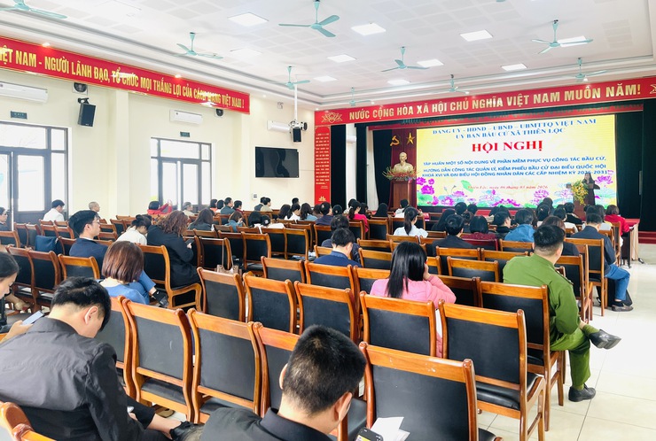 UBBC xã Thiên Lộc tập huấn một số nội dung về phần mềm phục vụ công tác bầu cử; hướng dẫn công tác quản lý, kiểm phiếu bầu cử đại biểu Quốc hội khóa XVI và đại biểu HĐND các cấp, nhiệm kỳ 2026 - 2031- Ảnh 7.