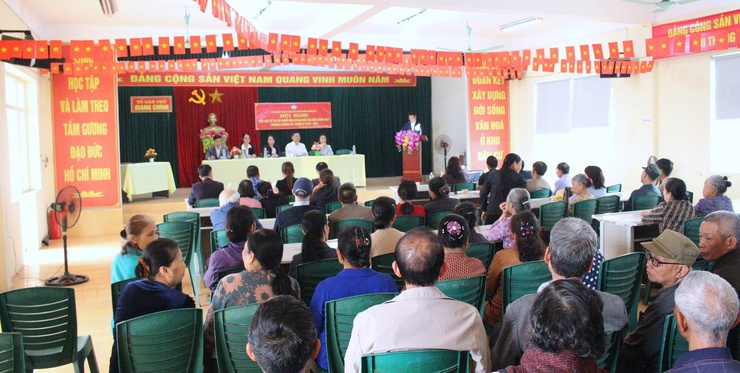 Ứng cử viên đại biểu Hội đồng nhân dân phường Chương Mỹ khóa II, nhiệm kỳ 2026–2031 đơn vị bầu cử số 7 tiếp xúc cử tri khu vực TDP Hòa Bình, Rạng Đông, Giang Chính- Ảnh 2.