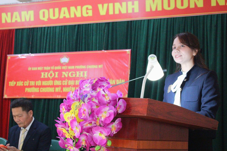 Ứng cử viên đại biểu Hội đồng nhân dân phường Chương Mỹ khóa II, nhiệm kỳ 2026–2031 đơn vị bầu cử số 7 tiếp xúc cử tri khu vực TDP Hòa Bình, Rạng Đông, Giang Chính- Ảnh 5.