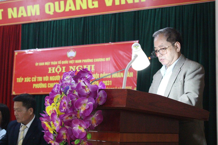 Ứng cử viên đại biểu Hội đồng nhân dân phường Chương Mỹ khóa II, nhiệm kỳ 2026–2031 đơn vị bầu cử số 7 tiếp xúc cử tri khu vực TDP Hòa Bình, Rạng Đông, Giang Chính- Ảnh 10.