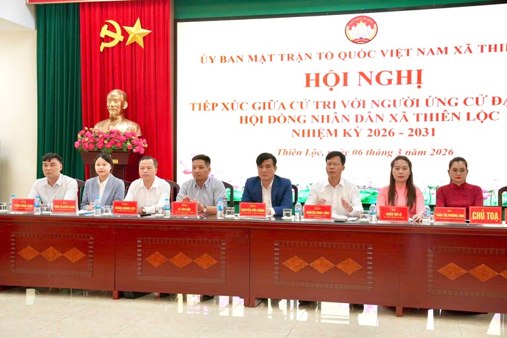 16 ứng cử viên đại biểu HĐND xã Thiên Lộc khóa II, nhiệm kỳ 2026 – 2031 tiếp xúc cử tri đơn vị bầu cử số 5 và số 6 để vận động bầu cử- Ảnh 8.