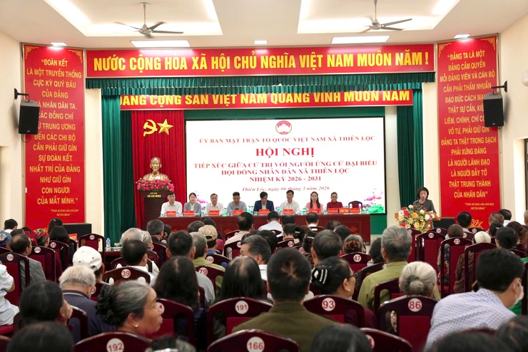 16 ứng cử viên đại biểu HĐND xã Thiên Lộc khóa II, nhiệm kỳ 2026 – 2031 tiếp xúc cử tri đơn vị bầu cử số 5 và số 6 để vận động bầu cử- Ảnh 3.