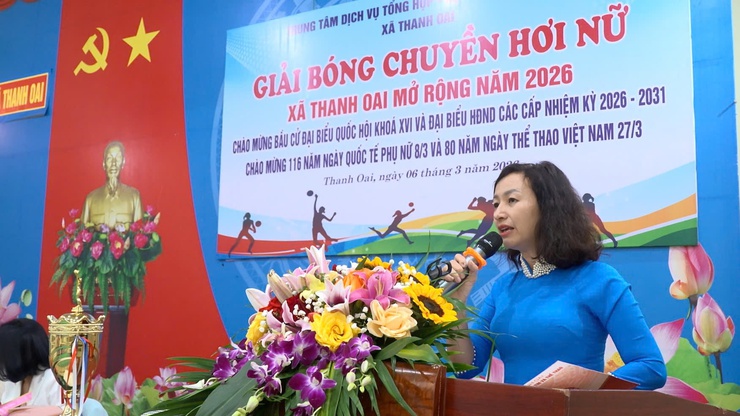 SÔI NỔI GIẢI BÓNG CHUYỀN HƠI NỮ XÃ THANH OAI MỞ RỘNG NĂM 2026- Ảnh 2.