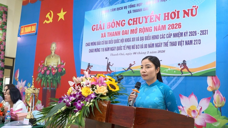 SÔI NỔI GIẢI BÓNG CHUYỀN HƠI NỮ XÃ THANH OAI MỞ RỘNG NĂM 2026- Ảnh 1.