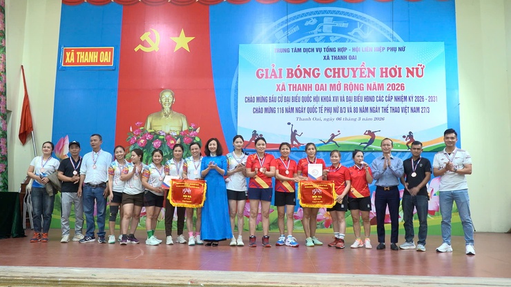 SÔI NỔI GIẢI BÓNG CHUYỀN HƠI NỮ XÃ THANH OAI MỞ RỘNG NĂM 2026- Ảnh 10.