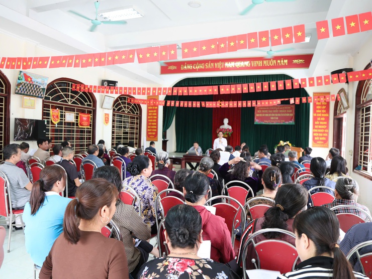 Hội nghị họp dân thôn Từ Am về công tác giải phóng mặt bằng Dự án Khu đô thị Thể thao Olympic- Ảnh 1.