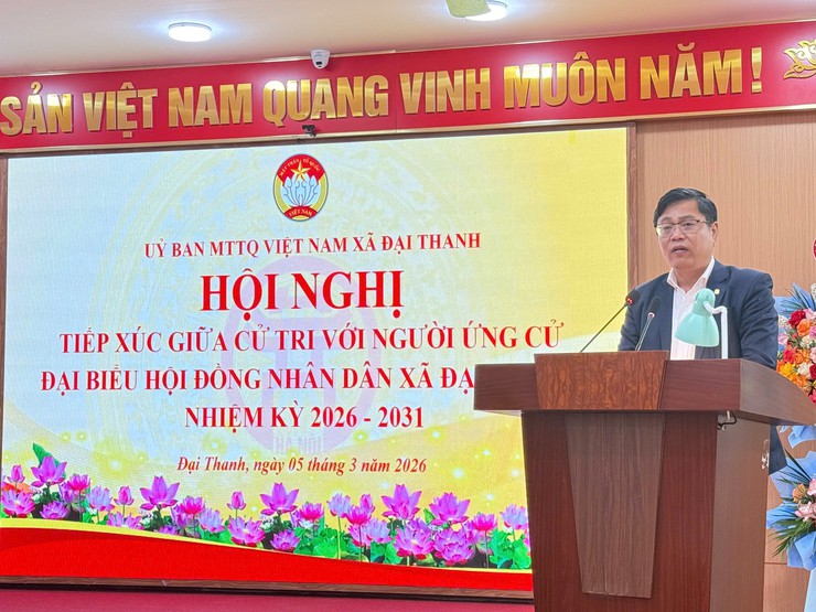 Tiếp xúc giữa cử tri với người ứng cử đại biểu Hội đồng nhân dân xã Đại Thanh nhiệm kỳ 2026-2031- Ảnh 9.
