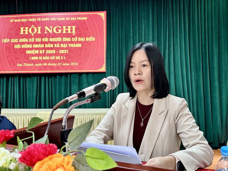 Hội nghị tiếp xúc giữa cử tri với người ứng cử đại biểu HĐND xã Đại Thanh khoá II tại đơn vị bầu cử số 2 gồm các thôn Hữu Từ, Hữu Trung, Hữu Lê, Thanh Oai, Phú Diễn.- Ảnh 6.