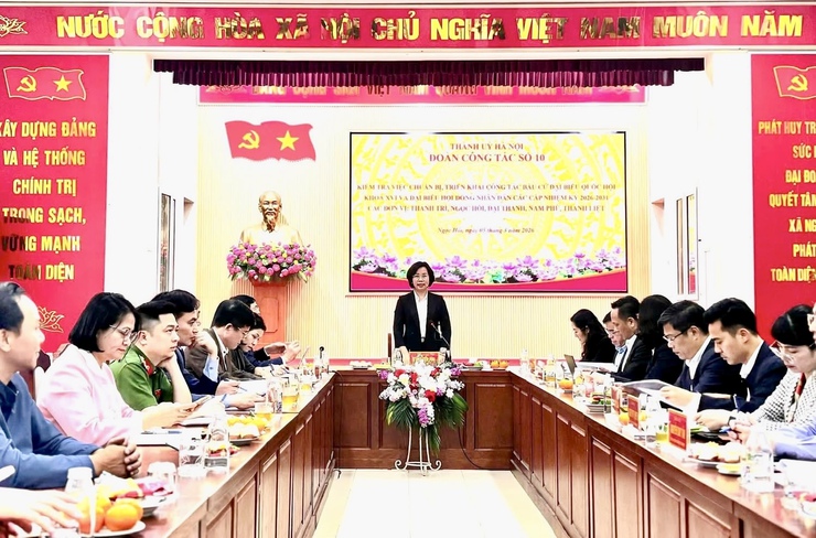 Chủ tịch Uỷ ban MTTQ thành phố Hà Nội kiểm tra công tác chuẩn bị bầu cử tại 5 xã, phường: Nam Phù, Thanh Trì, Ngọc Hồi, Đại Thanh, Thanh Liệt.- Ảnh 4.