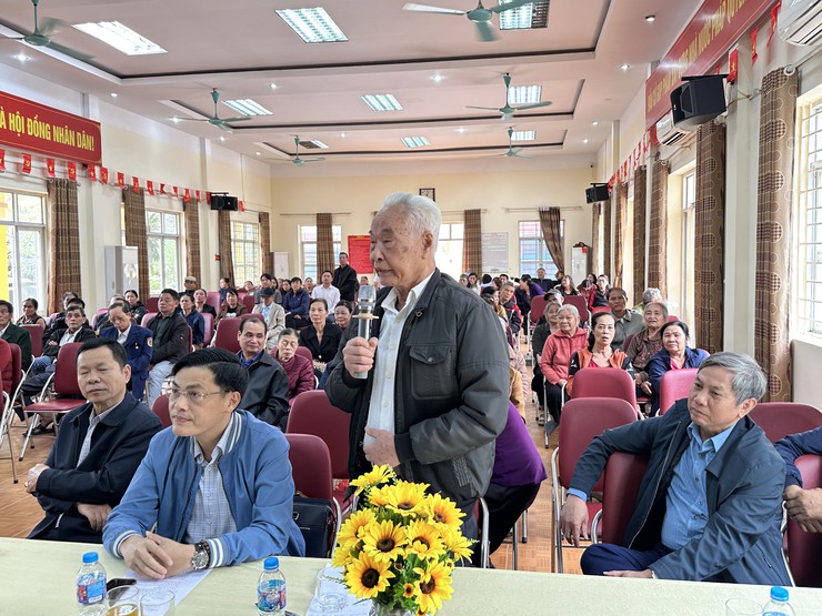 Hội nghị tiếp xúc giữa cử tri với người ứng cử đại biểu HĐND xã Đại Thanh khoá II tại đơn vị bầu cử số 2 gồm các thôn Hữu Từ, Hữu Trung, Hữu Lê, Thanh Oai, Phú Diễn.- Ảnh 9.