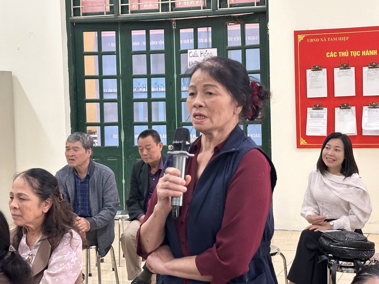 Hội nghị tiếp xúc giữa cử tri với người ứng cử đại biểu HĐND xã Đại Thanh khoá II tại đơn vị bầu cử số 1 gồm các thôn: Huỳnh Cung, Yên Ngưu, TT Phân lân 105, TT Pin, TT Yên Ngưu.- Ảnh 12.