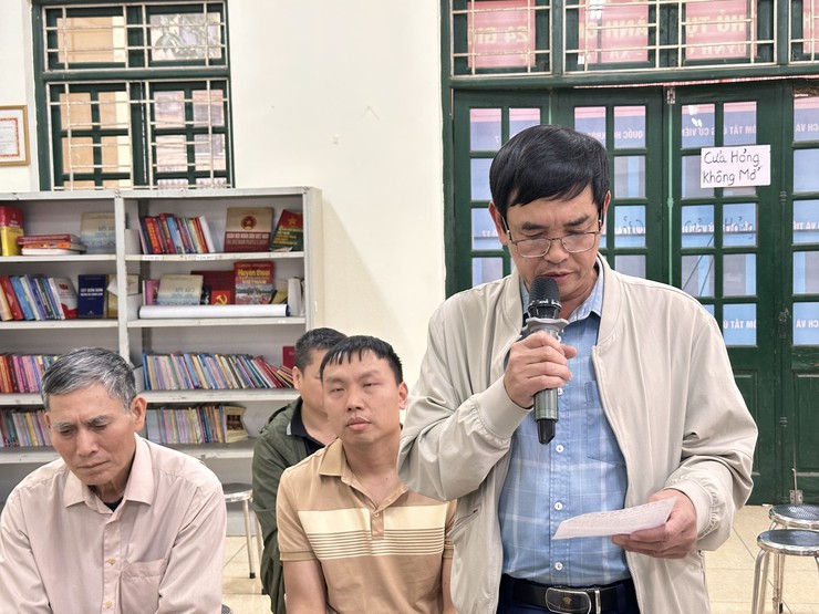 Hội nghị tiếp xúc giữa cử tri với người ứng cử đại biểu HĐND xã Đại Thanh khoá II tại đơn vị bầu cử số 1 gồm các thôn: Huỳnh Cung, Yên Ngưu, TT Phân lân 105, TT Pin, TT Yên Ngưu.- Ảnh 14.