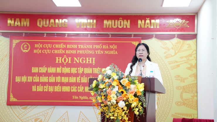 Hơn 300 Cựu chiến binh phường Yên Nghĩa được học tập, quán triệt Nghị quyết Đại hội XIV của Đảng và mạn đàm về công tác bầu cử đại biểu Quốc hội khóa XVI và đại biểu HĐND các cấp nhiệm kỳ 2026 – 2031- Ảnh 2.