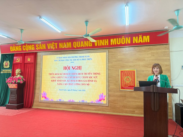 Trạm Y tế phường Thanh Xuân tổ chức Hội nghị triển khai Kế hoạch Chiến dịch truyền thông lồng ghép cung cấp dịch vụ chăm sóc sức khỏe sinh sản, kế hoạch hóa gia đình và nâng cao chất lượng dân số năm 2026- Ảnh 2.