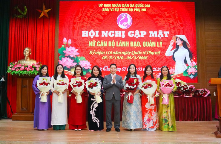 Quốc Oai: Gặp mặt nữ cán bộ lãnh đạo nhân kỷ niệm 116 năm Ngày Quốc tế Phụ nữ (08/3/1910 – 08/3/2026)- Ảnh 2.