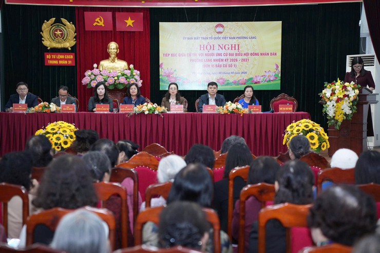 PHƯỜNG LÁNG TỔ CHỨC HỘI NGHỊ TIẾP XÚC CỬ TRI VỚI NGƯỜI ỨNG CỬ ĐẠI BIỂU HĐND PHƯỜNG NHIỆM KỲ 2026 – 2031 TẠI ĐƠN VỊ BẦU CỬ SỐ 1- Ảnh 1.