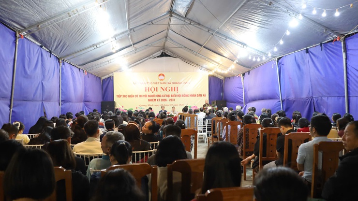 Cử tri Chi Đông 7 tiếp xúc với các ứng cử viên đại biểu HĐND xã Quang Minh- Ảnh 1.