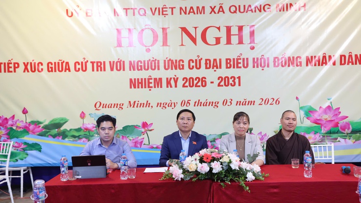 Cử tri Chi Đông 7 tiếp xúc với các ứng cử viên đại biểu HĐND xã Quang Minh- Ảnh 2.