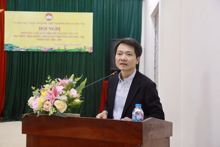 CÁC ỨNG CỬ VIÊN ĐƠN VỊ BẦU CỬ SỐ 03 PHƯỜNG DƯƠNG NỘI HOÀN THÀNH TIẾP XÚC CỬ TRI VẬN ĐỘNG BẦU CỬ- Ảnh 4.