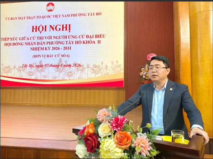 Phường Tây Hồ: Cử tri đơn vị bầu cử số 06 tiếp xúc với các ứng cử viên đại biểu HĐND nhiệm kỳ 2026 – 2031- Ảnh 3.