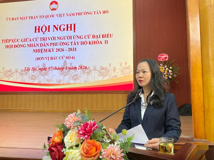 Phường Tây Hồ: Cử tri đơn vị bầu cử số 06 tiếp xúc với các ứng cử viên đại biểu HĐND nhiệm kỳ 2026 – 2031- Ảnh 5.