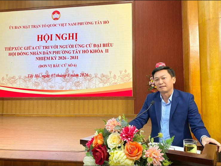 Phường Tây Hồ: Cử tri đơn vị bầu cử số 06 tiếp xúc với các ứng cử viên đại biểu HĐND nhiệm kỳ 2026 – 2031- Ảnh 7.