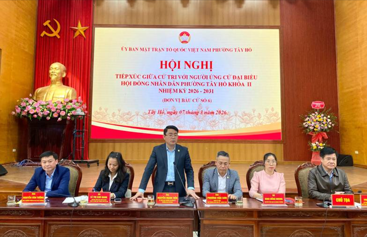 Phường Tây Hồ: Cử tri đơn vị bầu cử số 06 tiếp xúc với các ứng cử viên đại biểu HĐND nhiệm kỳ 2026 – 2031- Ảnh 10.
