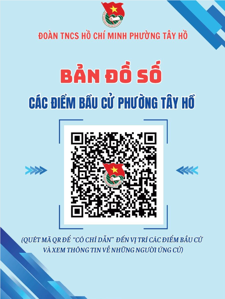 Đoàn Thanh niên phường Tây Hồ triển khai bản đồ số các điểm bầu cử phục vụ cử tri- Ảnh 1.