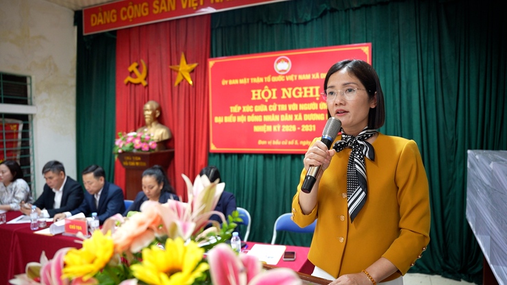 UBMTTQ Việt Nam xã Dương Hoà tổ chức Hội nghị tiếp xúc giữa cử tri với người ứng cử đại biểu HĐND xã khóa II, nhiệm kỳ 2026 – 2031 tại đơn vị bầu cử số 5- Ảnh 2.