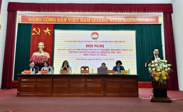 Phường Việt Hưng tổ chức Hội nghị tiếp xúc cử tri với người ứng cử đại biểu HĐND phường khóa II, nhiệm kỳ 2026 – 2031.- Ảnh 4.