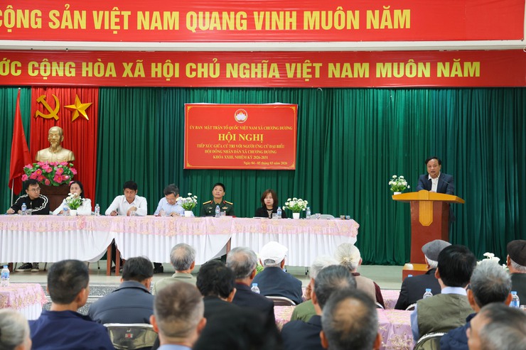 Hoàn thành hội nghị tiếp xúc cử tri giữa người ứng cử đại biểu Quốc hội và đại biểu HĐND các cấp tại xã Chương Dương- Ảnh 3.