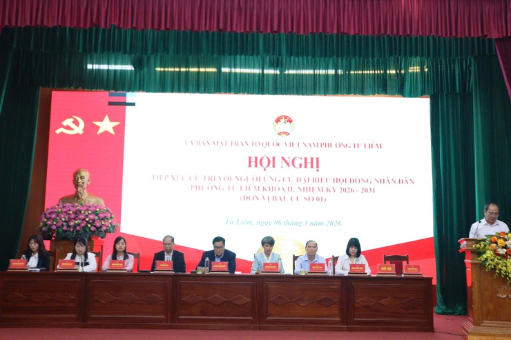 Phường Từ Liêm tổ chức hội nghị tiếp xúc cử tri với người ứng cử đại biểu HĐND phường- Ảnh 1.