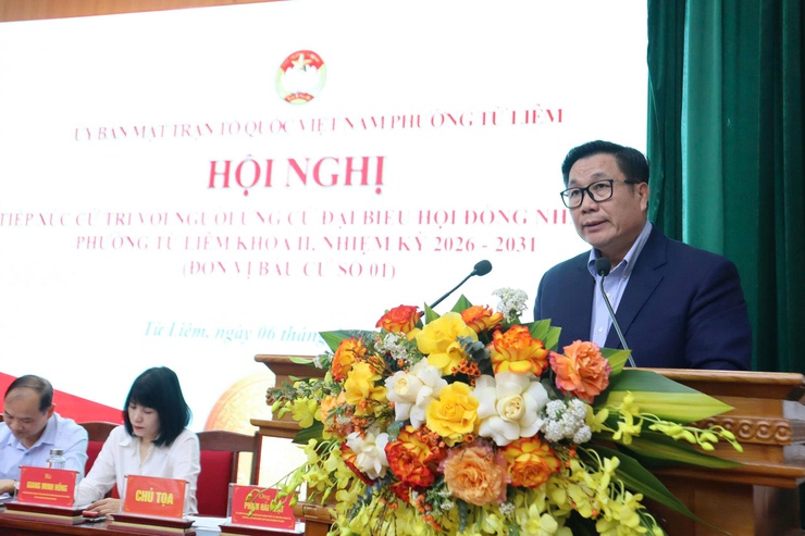 Phường Từ Liêm tổ chức hội nghị tiếp xúc cử tri với người ứng cử đại biểu HĐND phường- Ảnh 8.