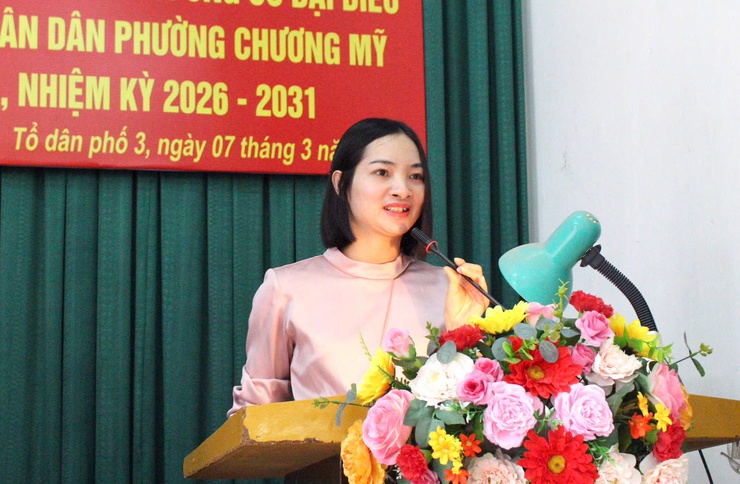 Người ứng cử đại biểu Hội đồng nhân dân phường Chương Mỹ khóa II, nhiệm kỳ 2026–2031 tại đơn vị bầu cử số 04 tiếp xúc cử tri tổ dân phố 3- Ảnh 5.