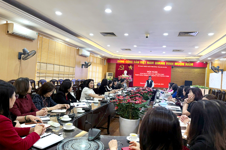 UBND phường Thanh Xuân tổ chức Hội nghị giao ban công tác trường học tháng 3/2026- Ảnh 1.