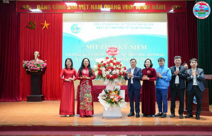 Hội LHPN xã Hưng Đạo tổ chức mít tinh kỷ niệm 116 năm Ngày Quốc tế Phụ nữ 8/3 và 1986 năm Khởi nghĩa Hai Bà Trưng- Ảnh 1.